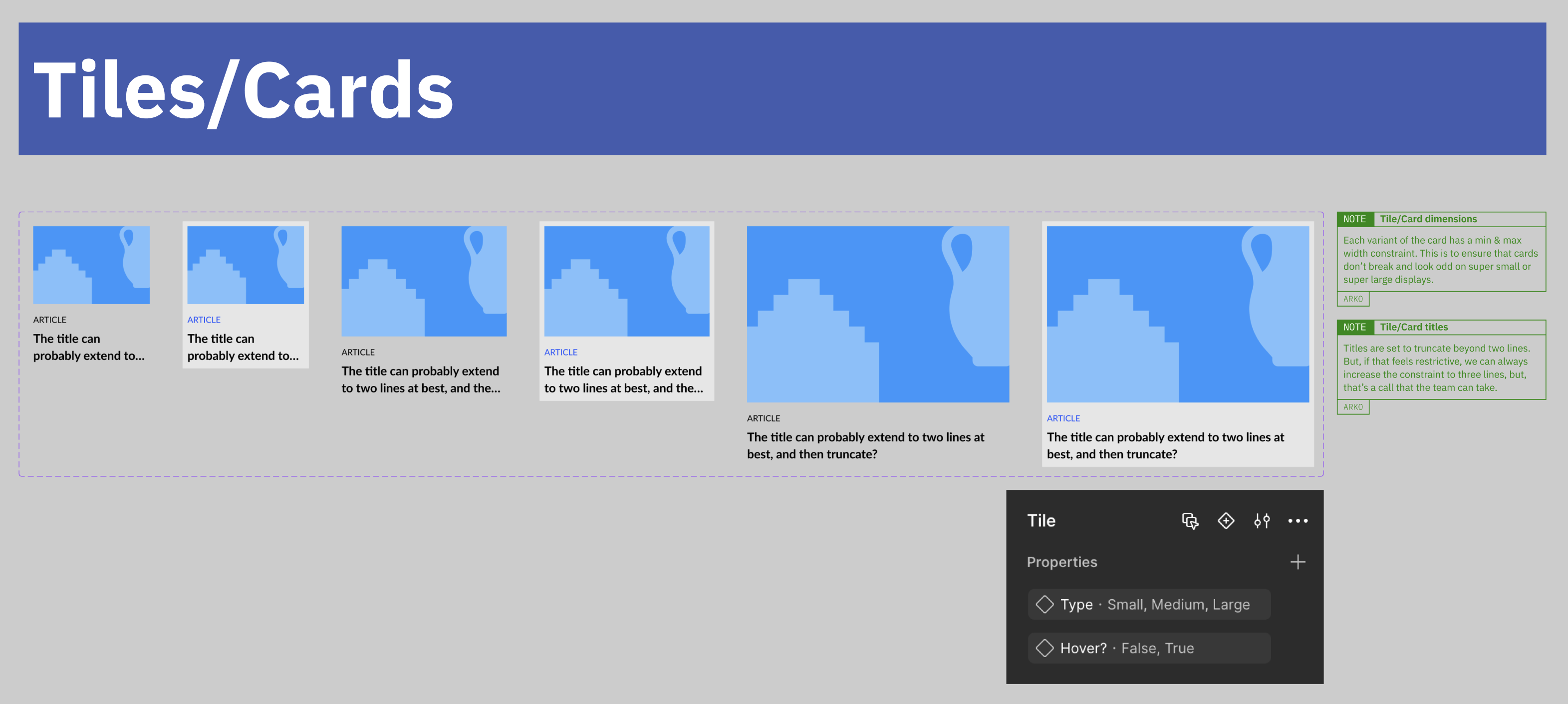 The card/tile component